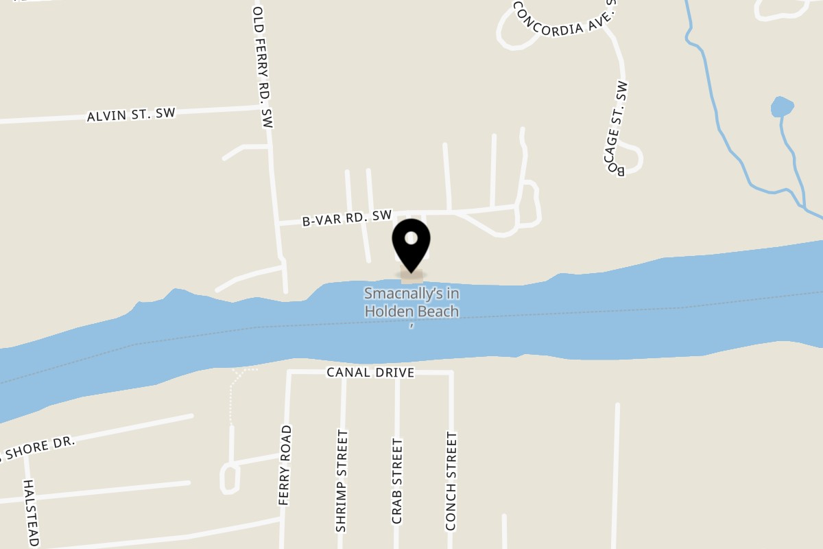 Map showing the location of The Wharf on 1045 B-Var Rd SW in Supply